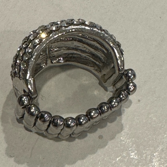 Elegant CZ Statement Ring - One Size Stretch Back - Picture 4 of 4